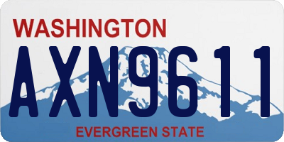 WA license plate AXN9611