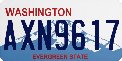 WA license plate AXN9617