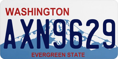 WA license plate AXN9629