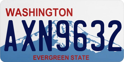 WA license plate AXN9632