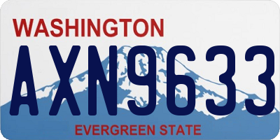 WA license plate AXN9633