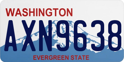 WA license plate AXN9638