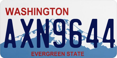 WA license plate AXN9644