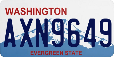 WA license plate AXN9649