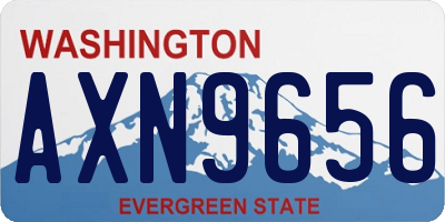WA license plate AXN9656