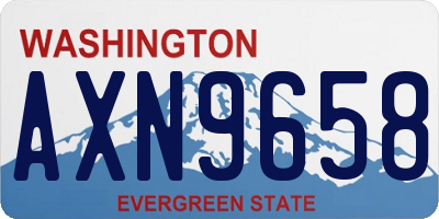 WA license plate AXN9658