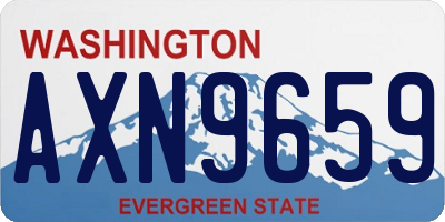 WA license plate AXN9659