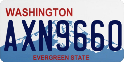 WA license plate AXN9660
