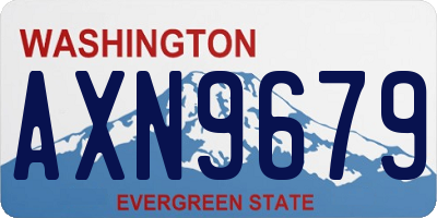 WA license plate AXN9679