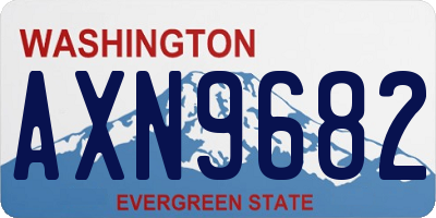 WA license plate AXN9682