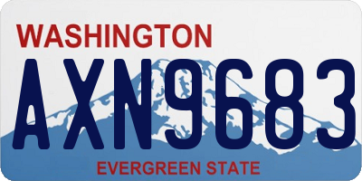 WA license plate AXN9683