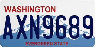 WA license plate AXN9689