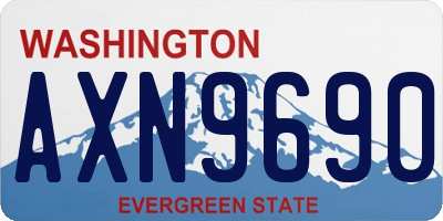 WA license plate AXN9690