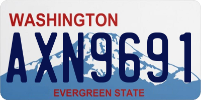WA license plate AXN9691