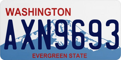 WA license plate AXN9693