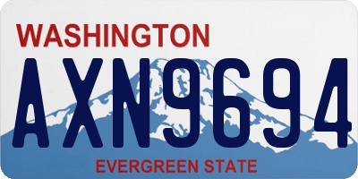 WA license plate AXN9694