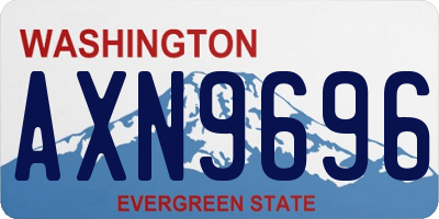 WA license plate AXN9696