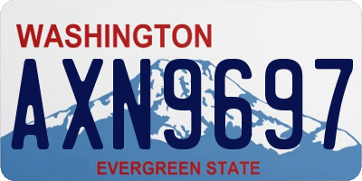 WA license plate AXN9697