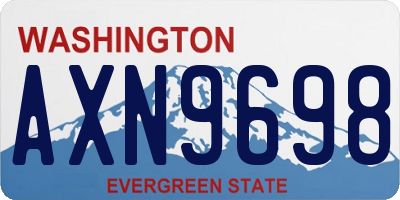 WA license plate AXN9698