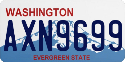 WA license plate AXN9699