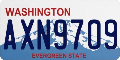WA license plate AXN9709