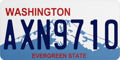 WA license plate AXN9710