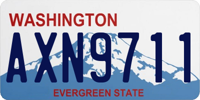 WA license plate AXN9711