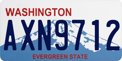 WA license plate AXN9712