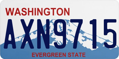 WA license plate AXN9715