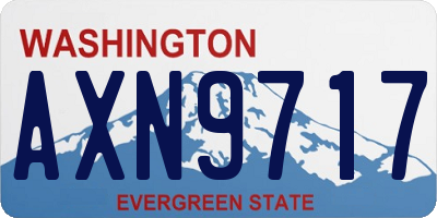 WA license plate AXN9717