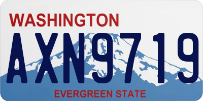 WA license plate AXN9719