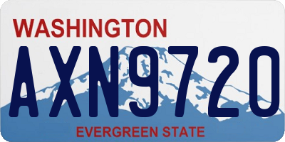 WA license plate AXN9720