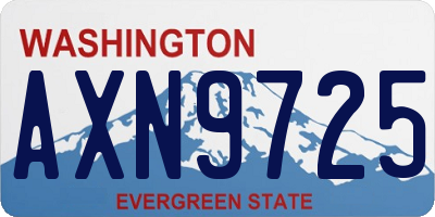 WA license plate AXN9725
