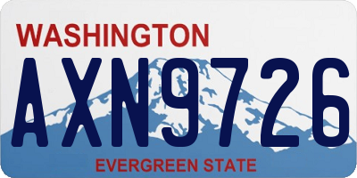 WA license plate AXN9726