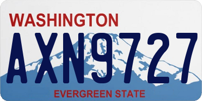 WA license plate AXN9727