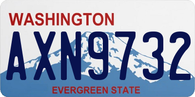 WA license plate AXN9732