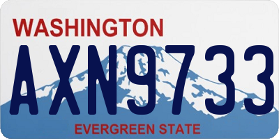 WA license plate AXN9733