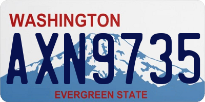 WA license plate AXN9735