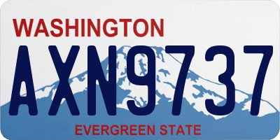 WA license plate AXN9737