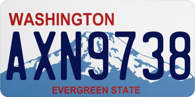 WA license plate AXN9738