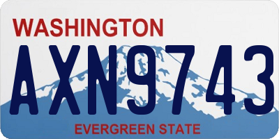 WA license plate AXN9743