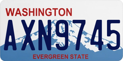 WA license plate AXN9745