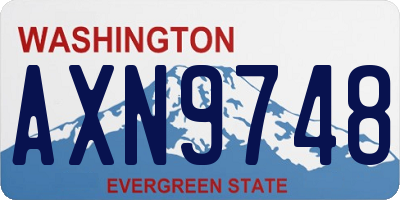 WA license plate AXN9748