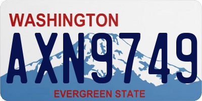 WA license plate AXN9749