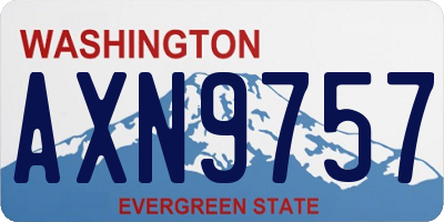 WA license plate AXN9757