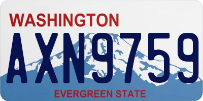 WA license plate AXN9759