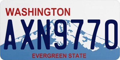 WA license plate AXN9770