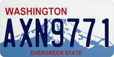 WA license plate AXN9771