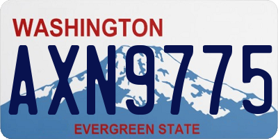 WA license plate AXN9775
