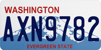 WA license plate AXN9782
